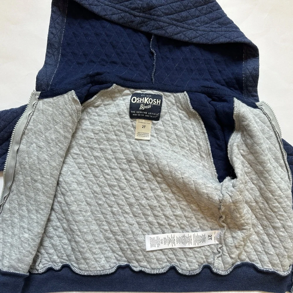 Quilted Toddler Boy Hoodie Spring Coat